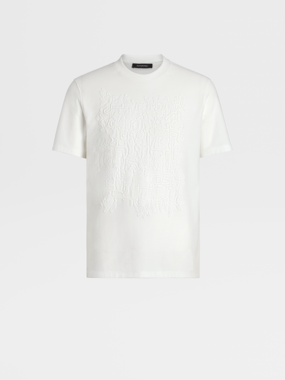 Cotton Blend Printed Short-sleeve T-shirt